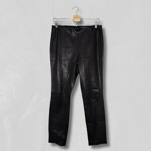 Rag & Bone 100% Lamb Leather Skinny Pants - Black - Size 10
